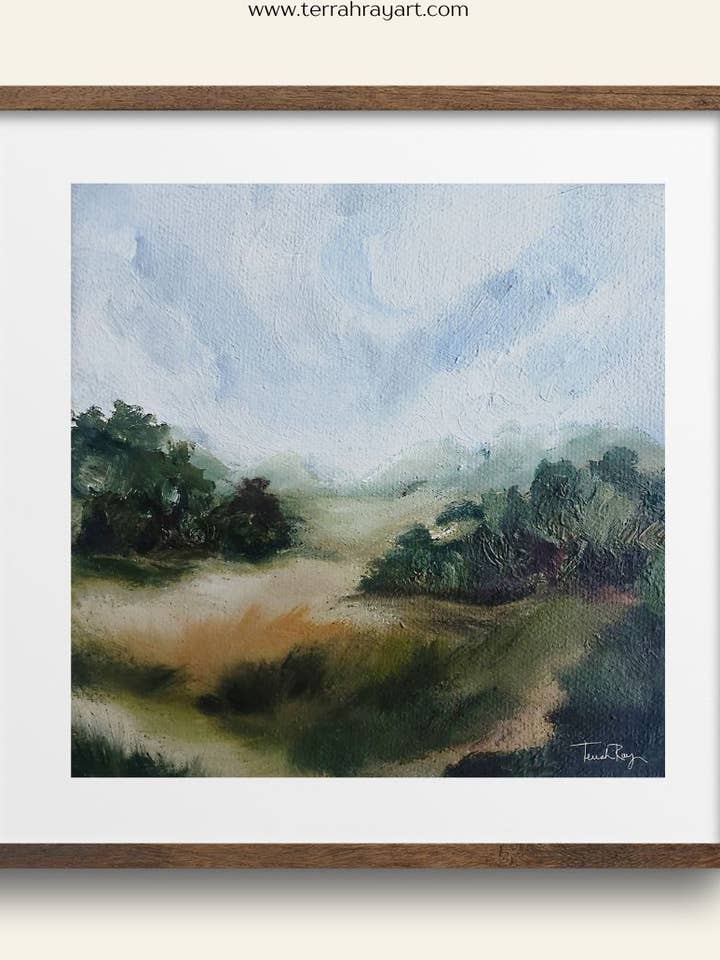 One Moody Day - Square Landscape Art Print for wholesale by Terrah Ray Fine Art Studio