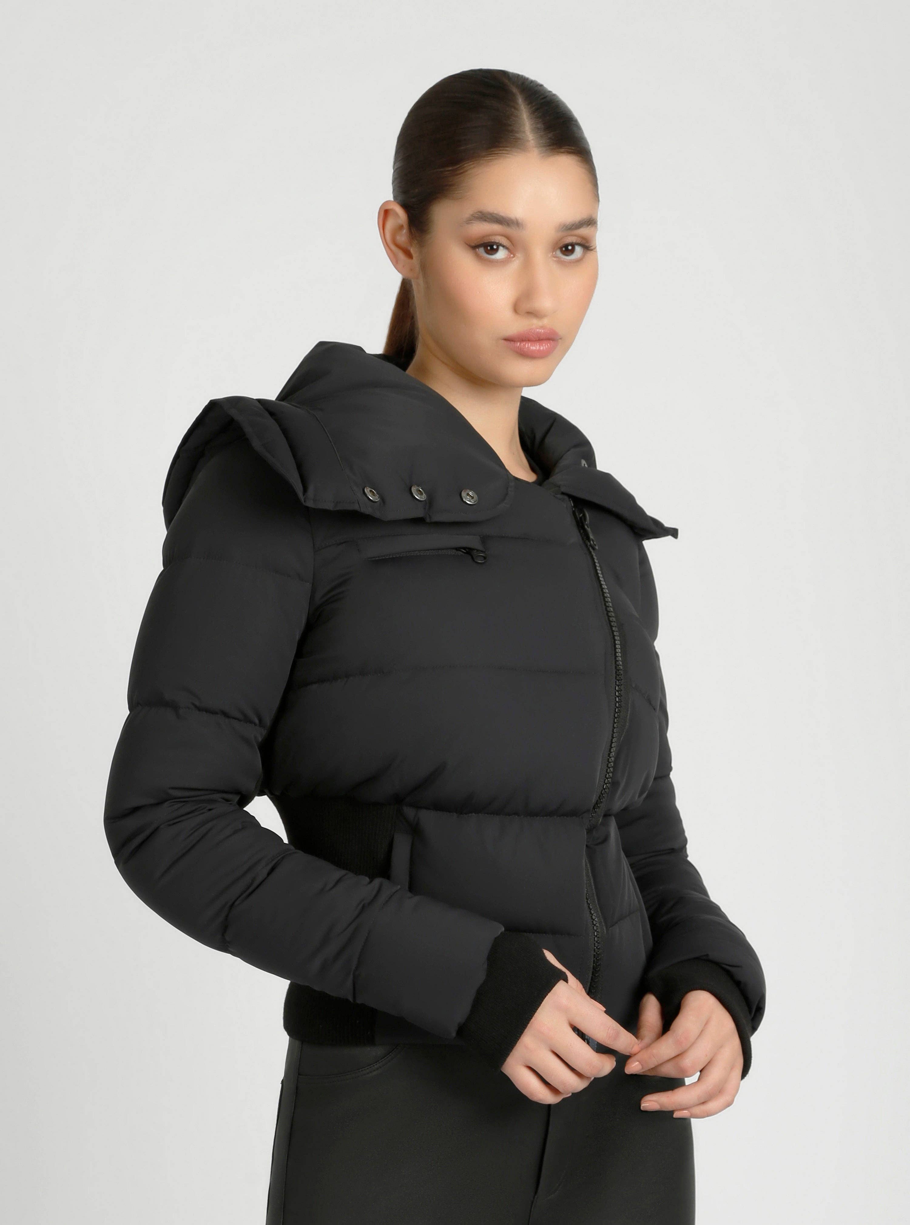 Blanc Noir - Wholesale Puffer Jacket - Women's - Asymmetrical Puffer Jacket JLS4