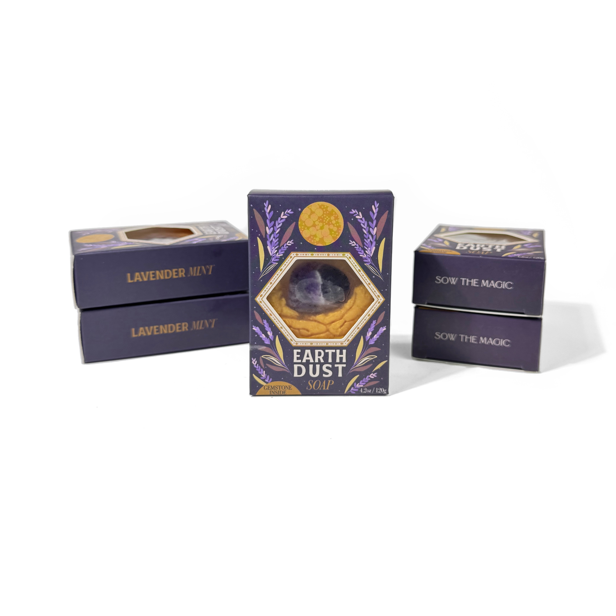 Sow the Magic - Wholesale Bar Soap - Earth Dust Gemstone Bar Soap in Lavender with Amethyst4