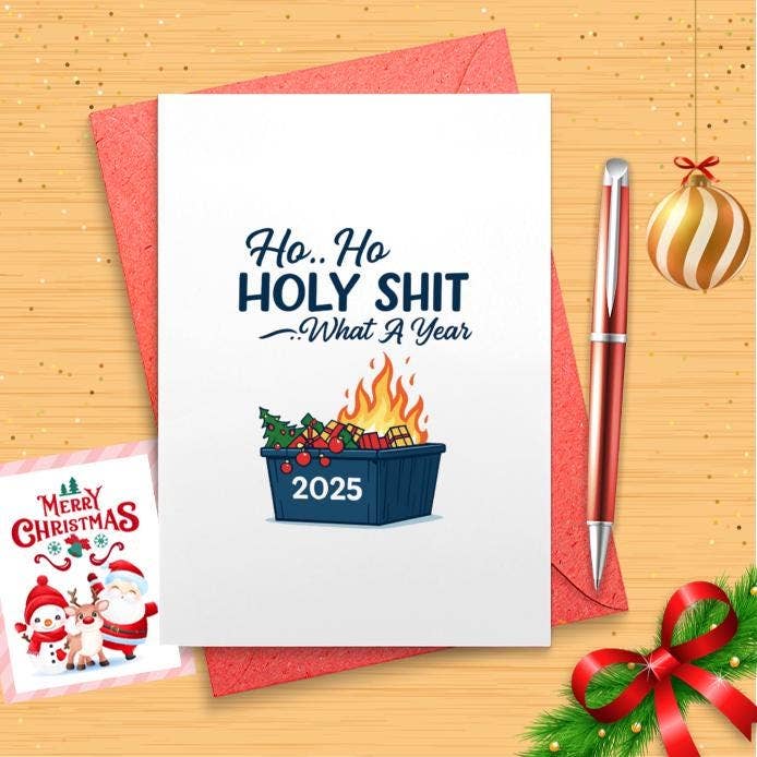Grappige kerstkaart 2025: Sarcastische vakantiehumor voor wholesale door VenusArtsShop