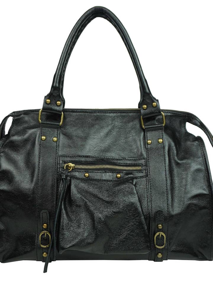 Bolso de cuero brillante Grand Naples 58035B para venta al por mayor de Anais