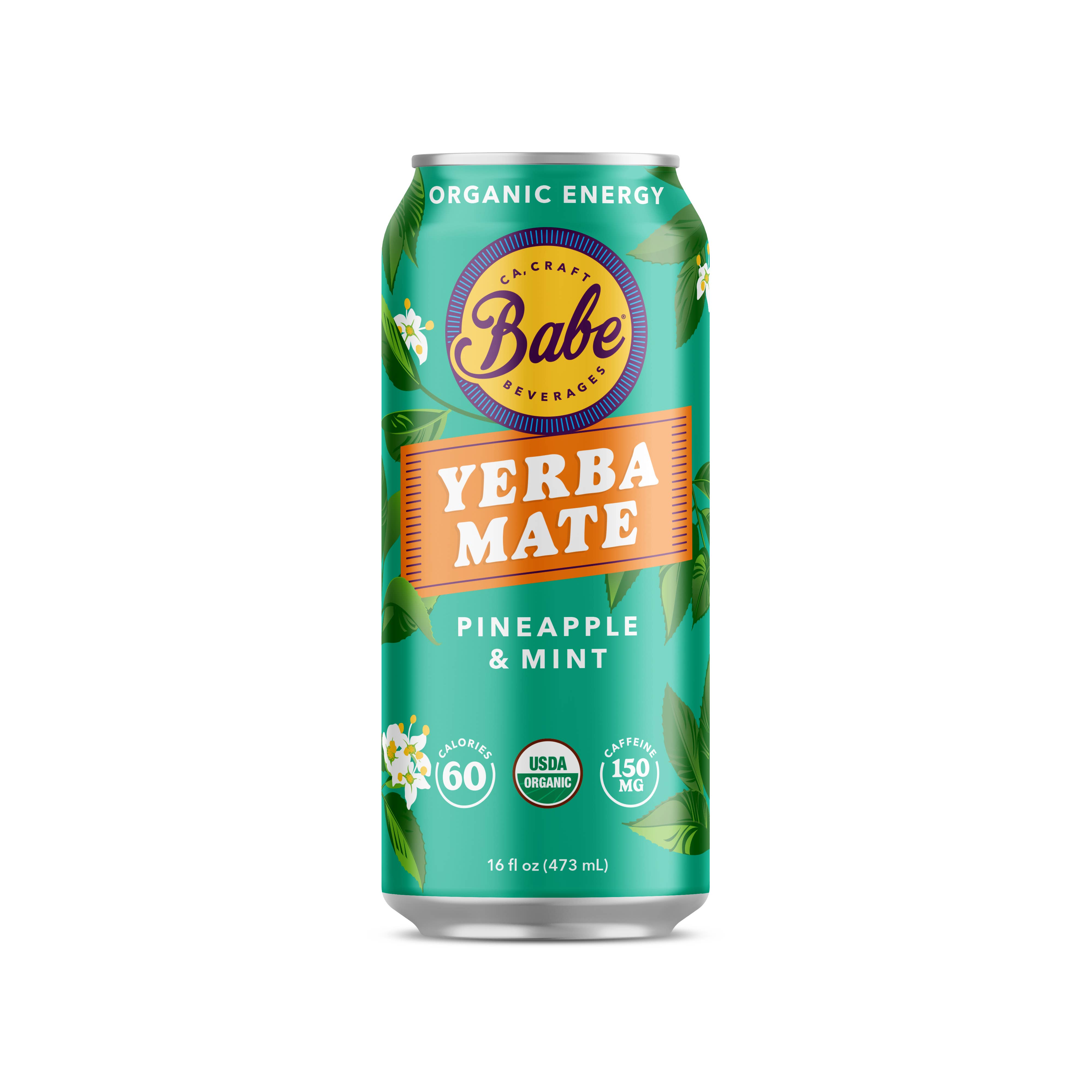 Babe Beverages - Wholesale Iced Tea - Pineapple Mint Yerba Mate Tea - 12 Pack
