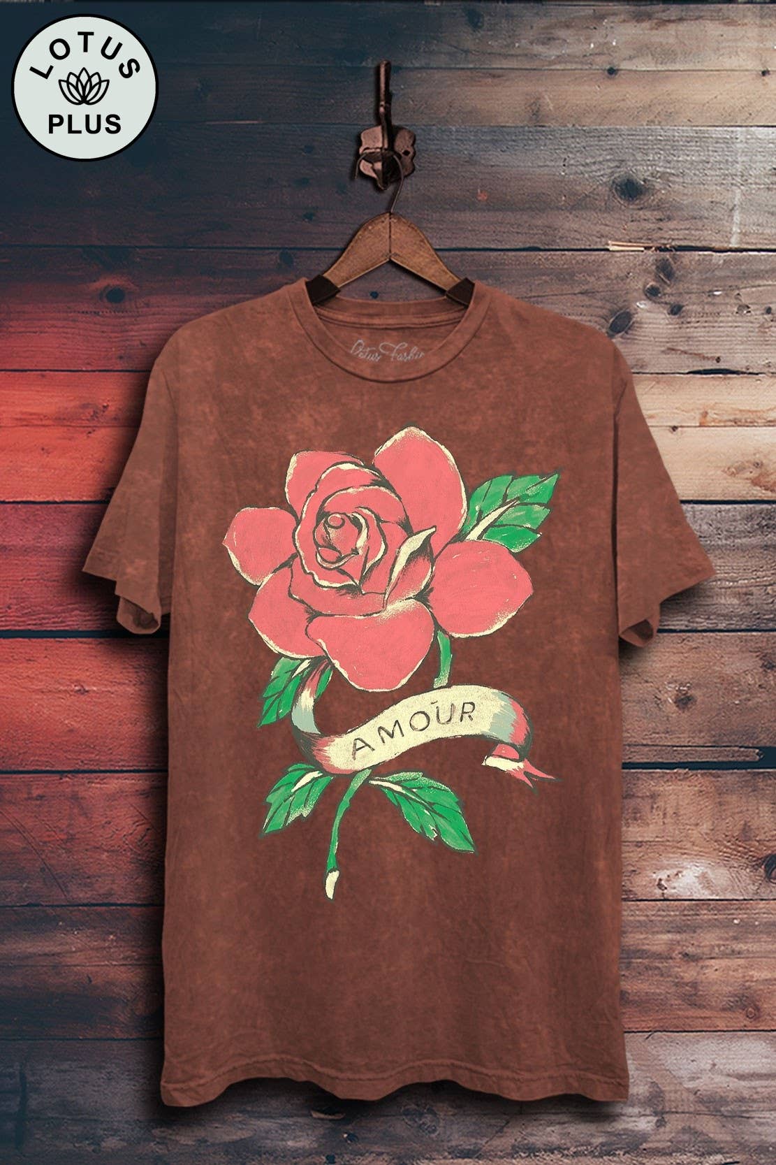 Lotus Fashion Collection - Wholesale Screen Printed T-Shirt - Women's - Amour Rose Graphic Top1