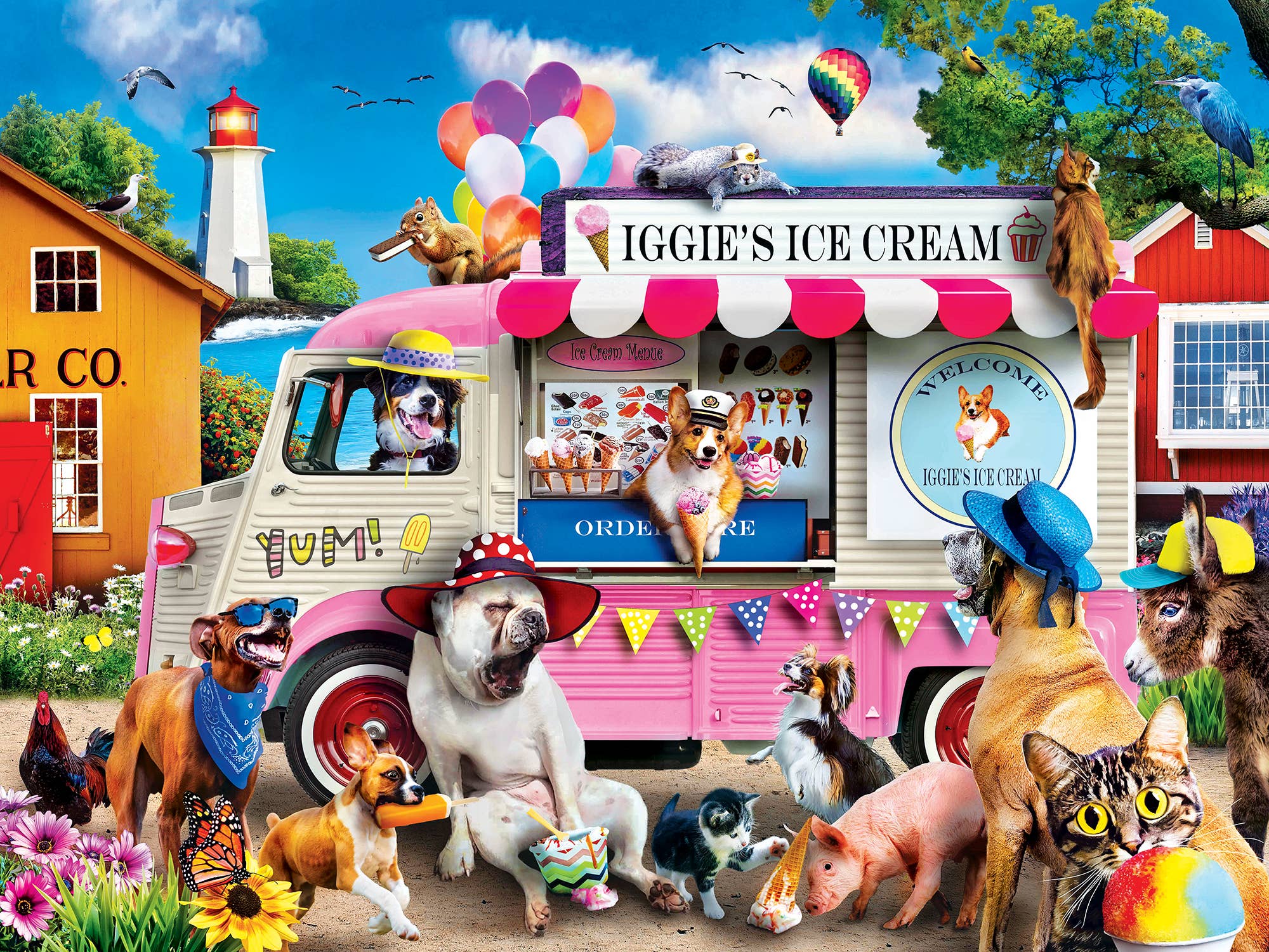 Masterpieces Puzzles - Wholesale Puzzle - Kids - Wild & Whimsical - Iggy's Ice Cream 300 Piece EZ Grip Puzzle1