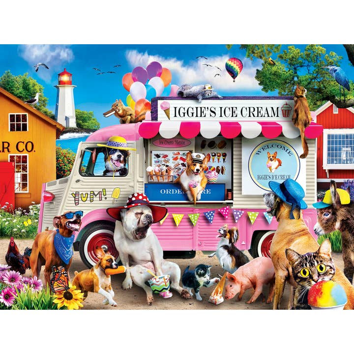 Masterpieces Puzzles - Wholesale Puzzle - Kids - Wild & Whimsical - Iggy's Ice Cream 300 Piece EZ Grip Puzzle1