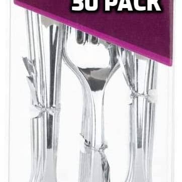 Disposable Plastic Silver Mini Forks - 4 inch Silver Plastic for wholesale by EcoQuality