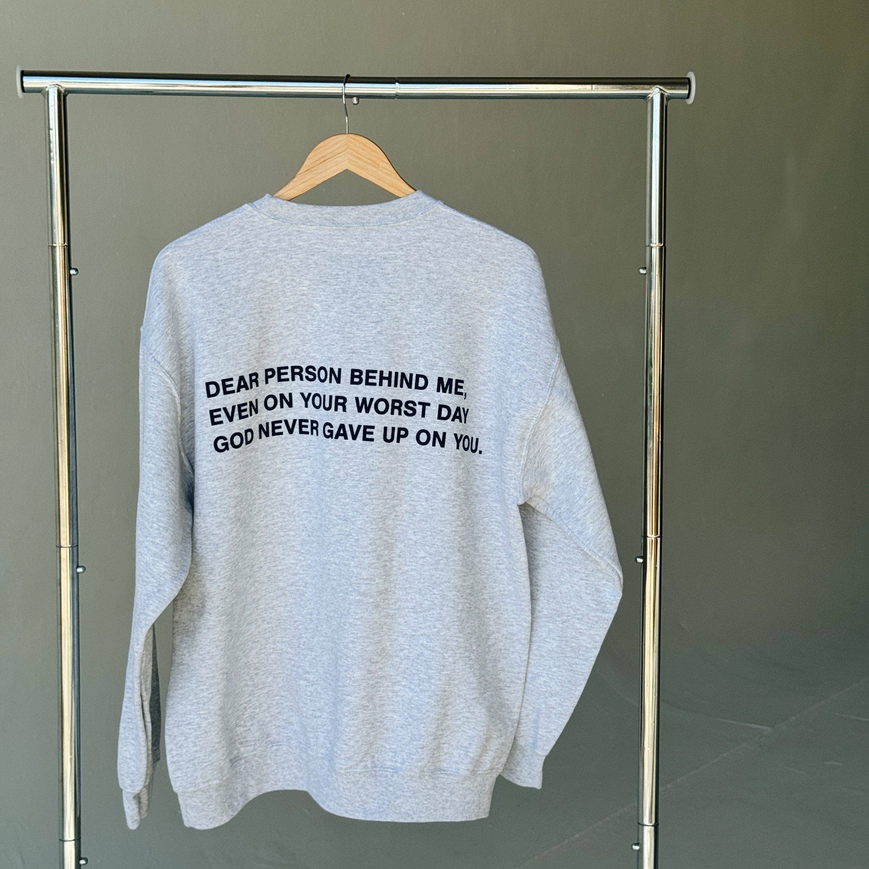 He Would Love First - Wholesale Sweatshirt - Women's - NEW EXCLUSIVE | "DEAR PERSON BEHIND ME" CREWNECK |ASH/NAVY3