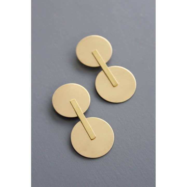 David Aubrey Jewelry - Wholesale Stud/Post Earrings - BKNE66 brass geometric post earrings