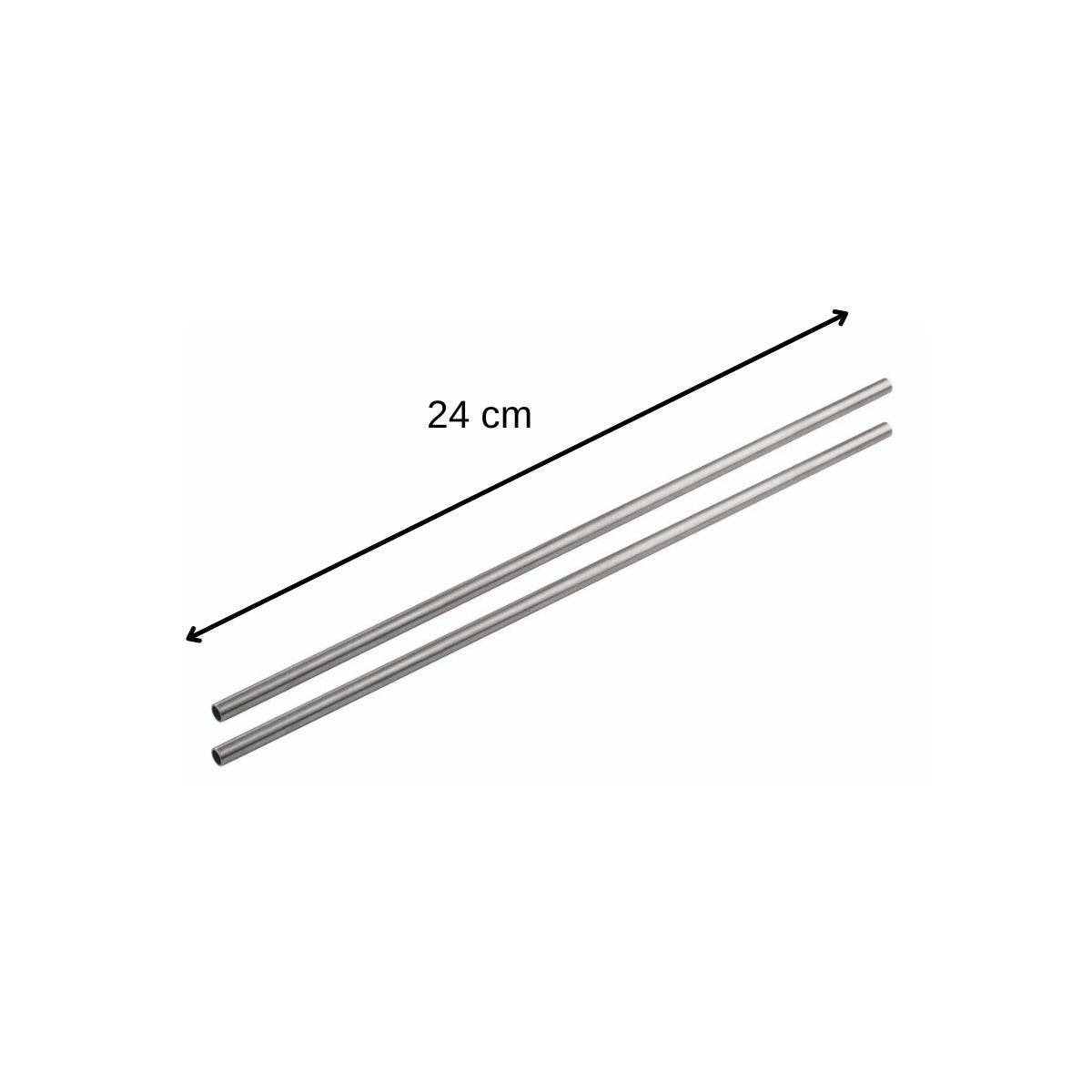 Zenker - Wholesale Drinking Straw - Set of 8 stainless steel straws with 2 cleaning brushes 24 cm Fackelmann Bar Concept2