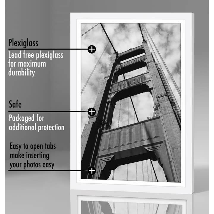 Americanflat - Wholesale Picture Frame - Americanflat Picture Frame with Mat Slim Molding (5 Pack)90