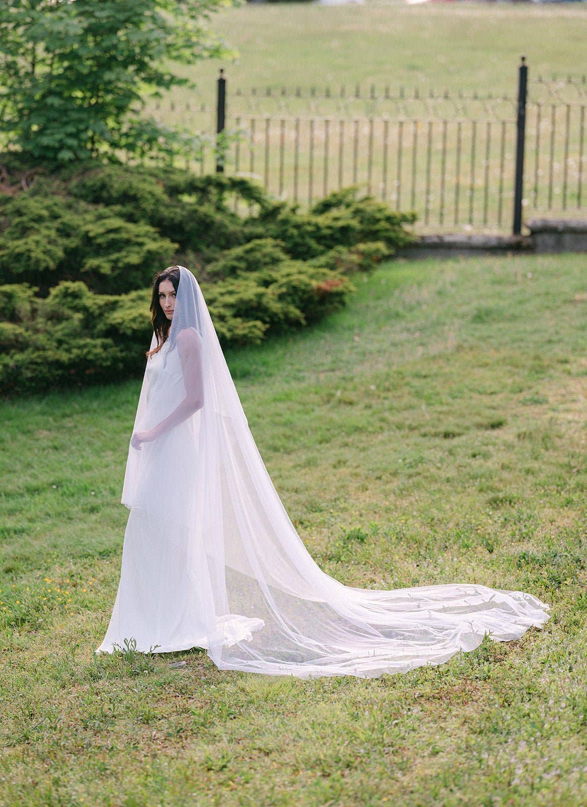 Miss Foxine Couture - Wholesale Veil - Women's - Heavenly Full Wedding Veil with Blusher4