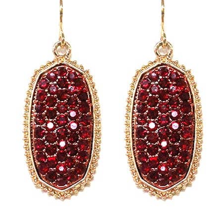 MiMi Wholesale - Wholesale Dangle Earrings - VE1550 Pave Rhinestone Oval Hexagon Drop Earrings6