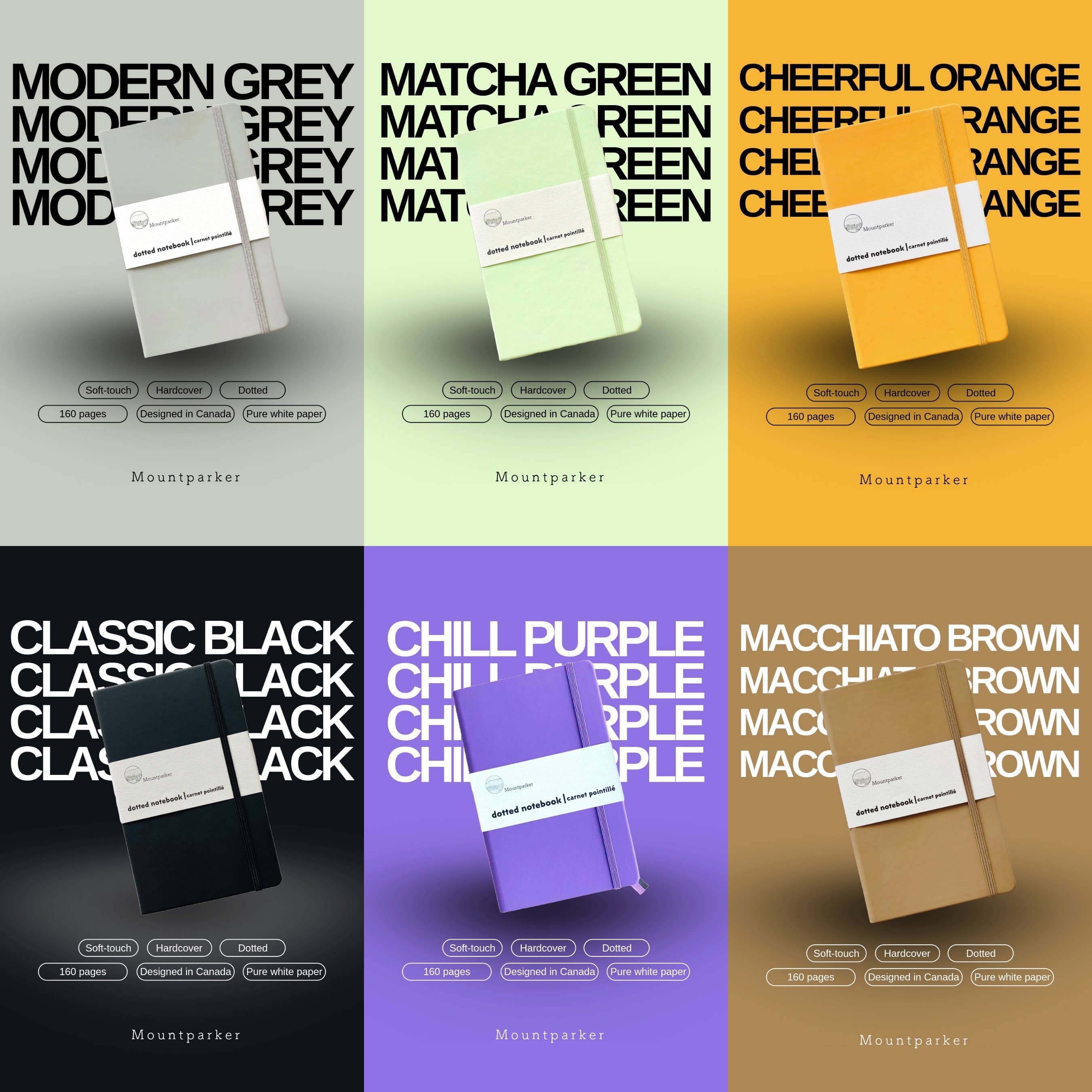 Mountparker - Wholesale Journal/Diary - Soft-touch Hardcover Dotted Notebook / Journal 100gsm paper6