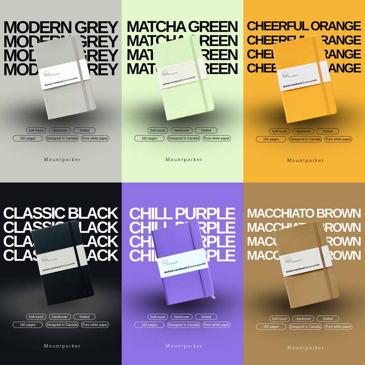 Mountparker - Wholesale Journal/Diary - Soft-touch Hardcover Dotted Notebook / Journal 100gsm paper6