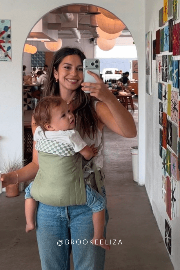 Solly Baby - Wholesale Baby Carrier - Sage Chequer Buckle Carrier7