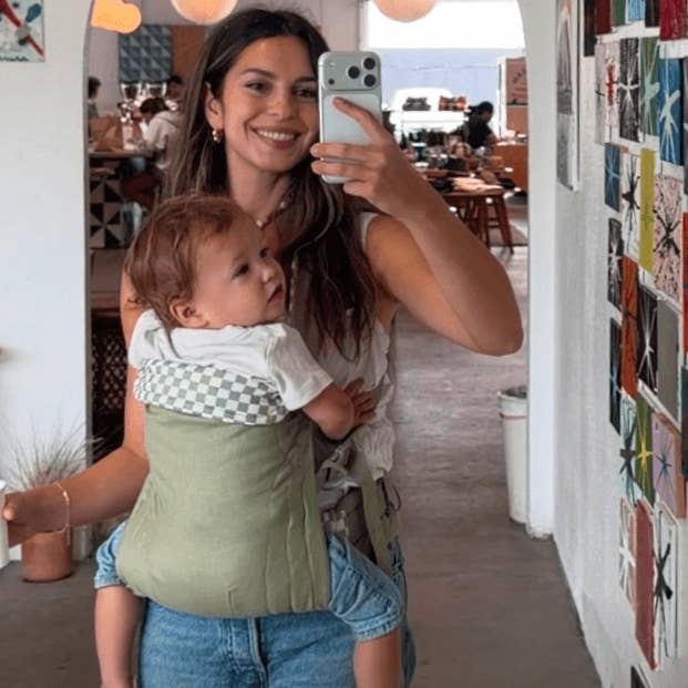 Solly Baby - Wholesale Baby Carrier - Sage Chequer Buckle Carrier7