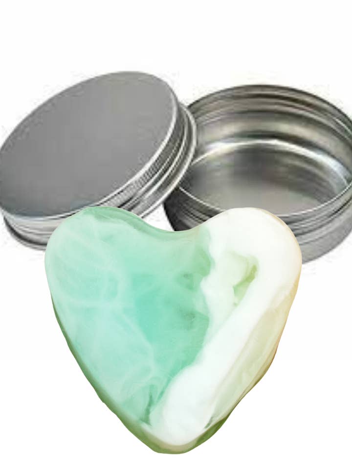 Heart Shampoo Bar in Thai Lime and Mango with Shea Butter, Liquid Gold Oil and Vitamin B5 for wholesale by The Stuff I Love