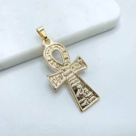 Luxus Accessories – Großhandel Individueller Charm/Anhänger – 18K Gold Filled Ägyptisches Ankh Kreuz Anhänger