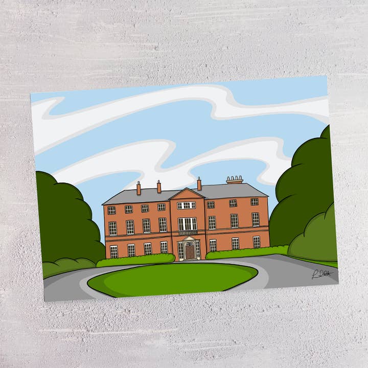 Tapton House, Chesterfield Print for wholesale by Lisa Swift Illustrations