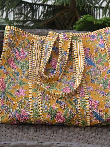 Bags Quilting Hand Block Tote Handmade Bag Fashion Women Bag for wholesale by bhavnas boutique