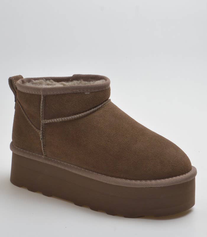 SWEET MAGIC SHOES & BAGS - Wholesale Boots - Women's - LOW SUEDE BOOT WITH FUR1