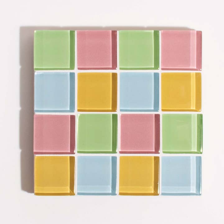 Subtle Art Studios - Wholesale Coasters - GLASS TILE COASTER - The Spring Sprinkles0
