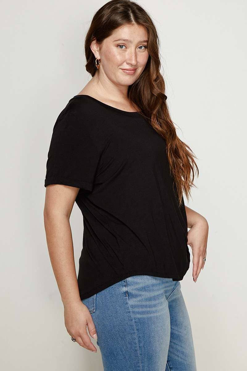 mittoshop - Wholesale T-Shirt - Women's - PLUS BAMBOO CASUAL T SHIRT1