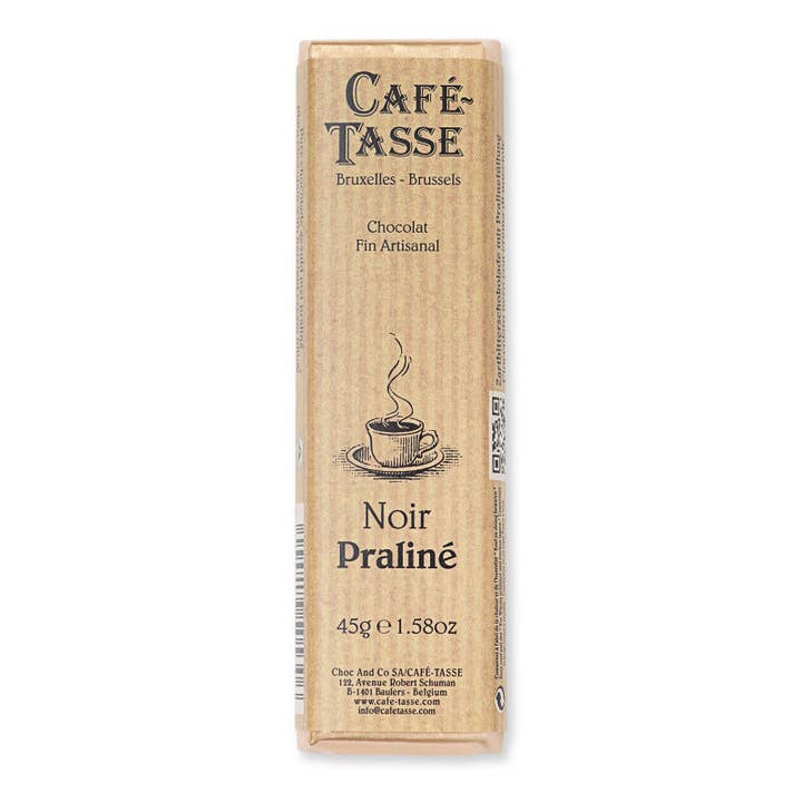 Café-Tasse - Vendita all'ingrosso Cioccolato - Noir Praliné (stecco, confezione da 15)1