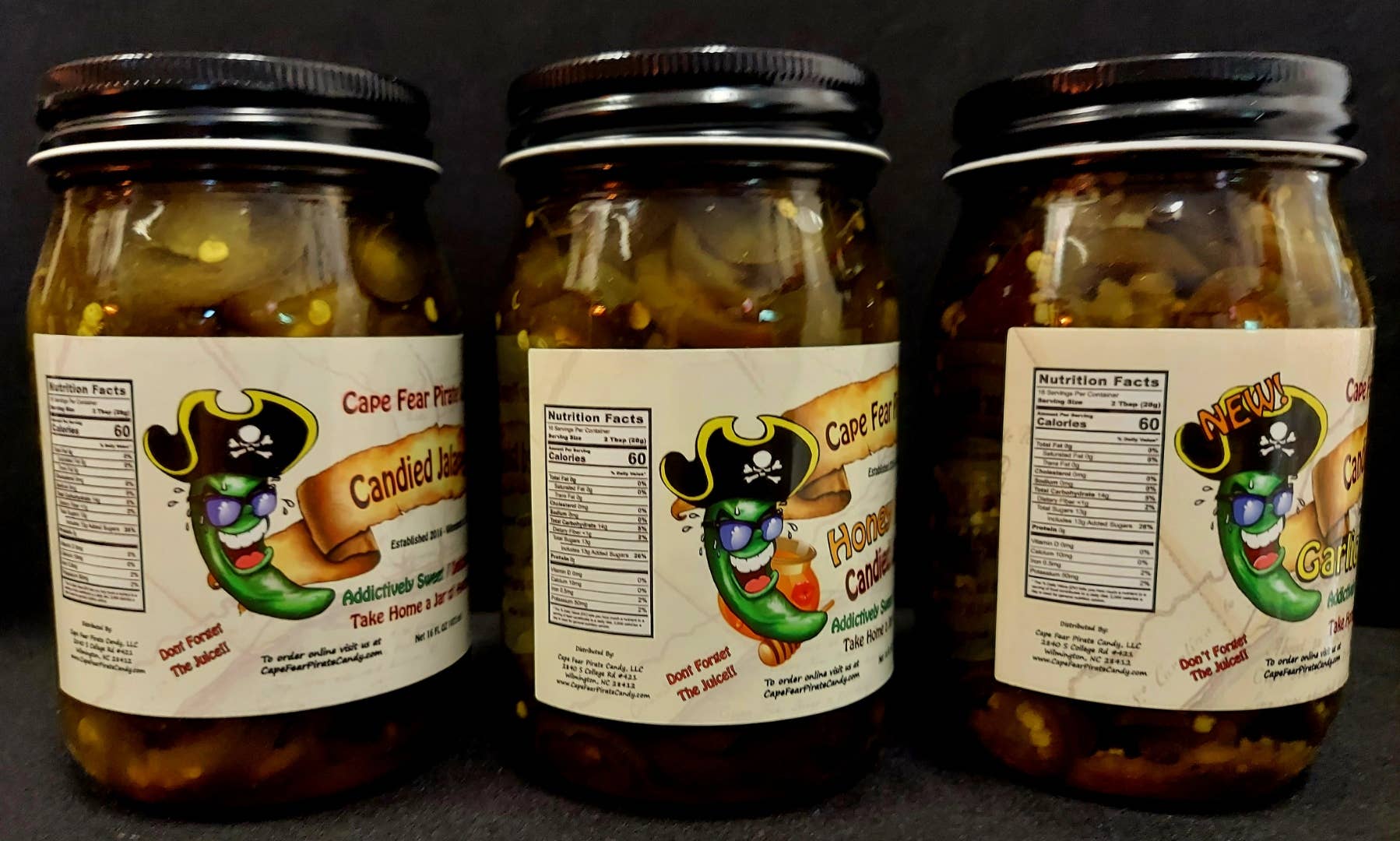 Cape Fear Pirate Candy, LLC - Wholesale Pickled Vegetables - Split Case - Candied Jalapeno Sampler1