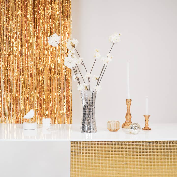 Housevitamin bv - Wholesale Vase - Vase - Disco - Glass - Silver - 12,5x12,5x30cm4