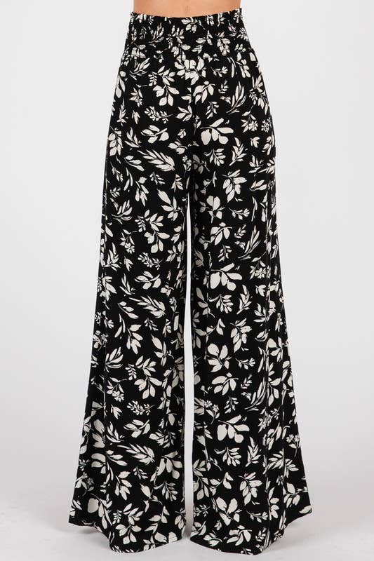 Final Touch - Wholesale Pants - Women's - Wide Smock Waist Wide Leg Pants - VNP70263B52