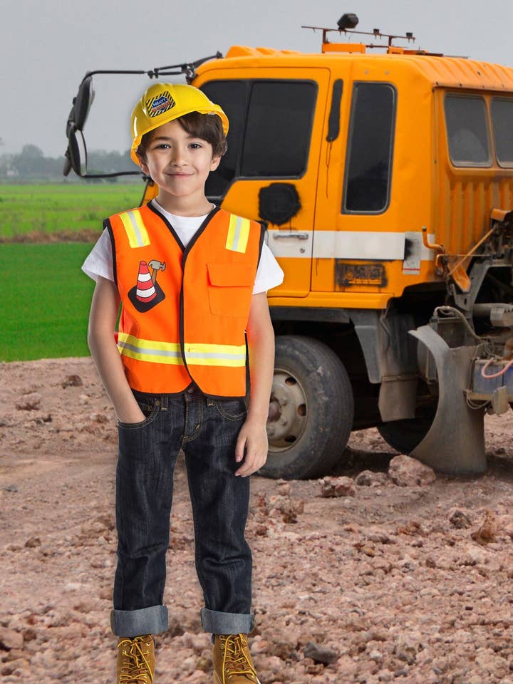 Dress Up America – Großhandel Kostüm – Kinder – Bauarbeiter-Kostüm-Set für Kinder, Rollenspiel3