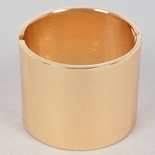 GOLD Wide Solid Metal Cuff Bracelet for wholesale on Faire