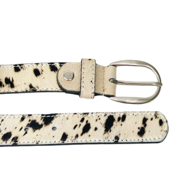 Hydestyle London - Wholesale Belt - Women's - Spotty Cow Hair-On-Hide Leather Pony Hair Womens' Belt
