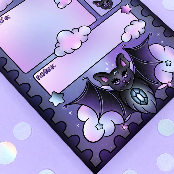 LorenaxAngelina - Wholesale Planner - Magical Night Daily Planner Bat Witchy Fantasy Note Pad2