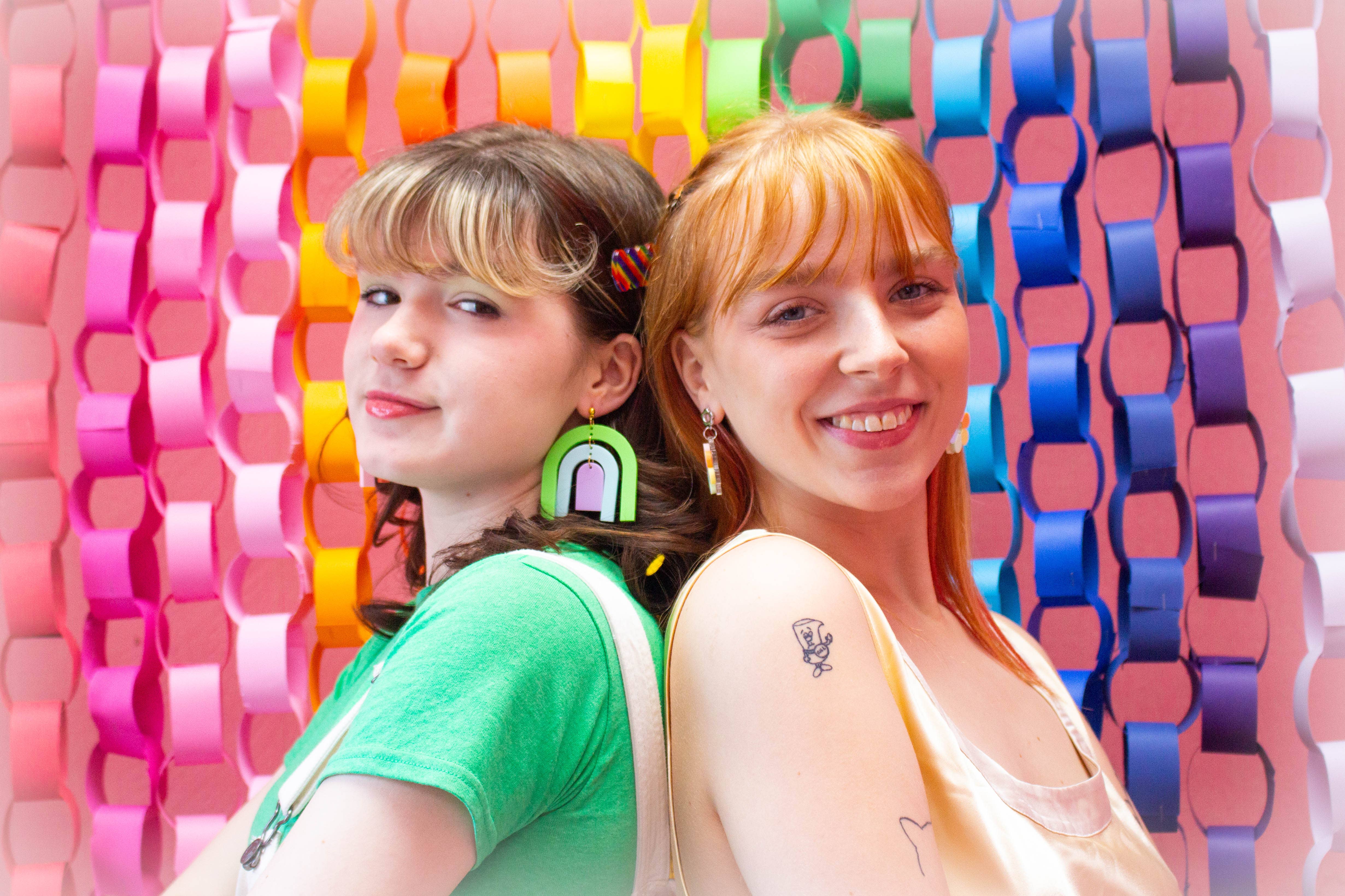 Sunshine Studio - Wholesale Dangle Earrings - Cascading Rainbow Pride Arch Earrings2