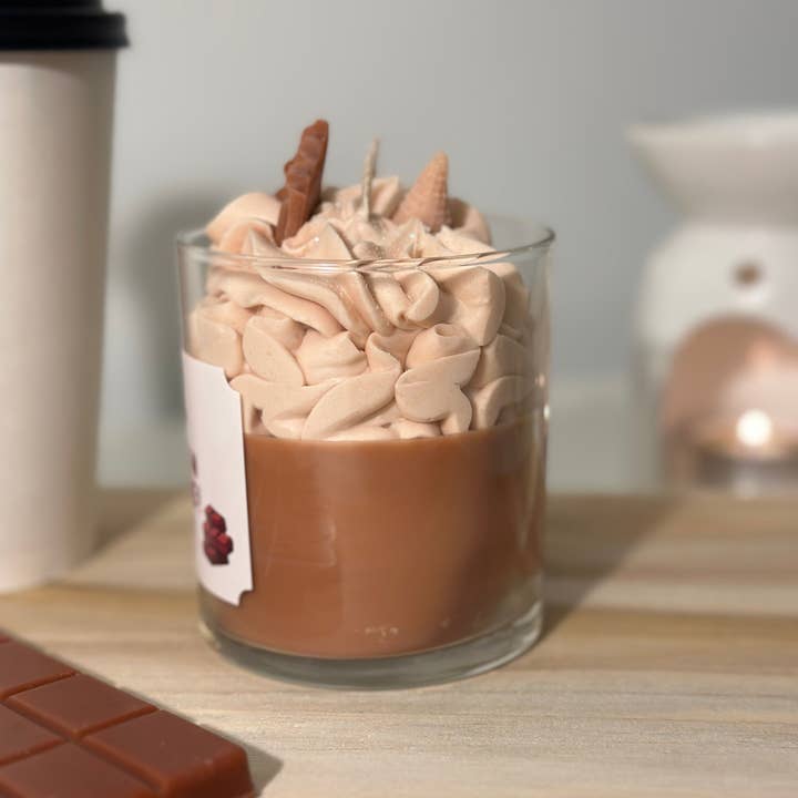 Sugar Candle - Wholesale Jar/Filled Candle - Whipped Cream Milk Chocolate Candle – Dessert Candle & Gift for Any Occasion5