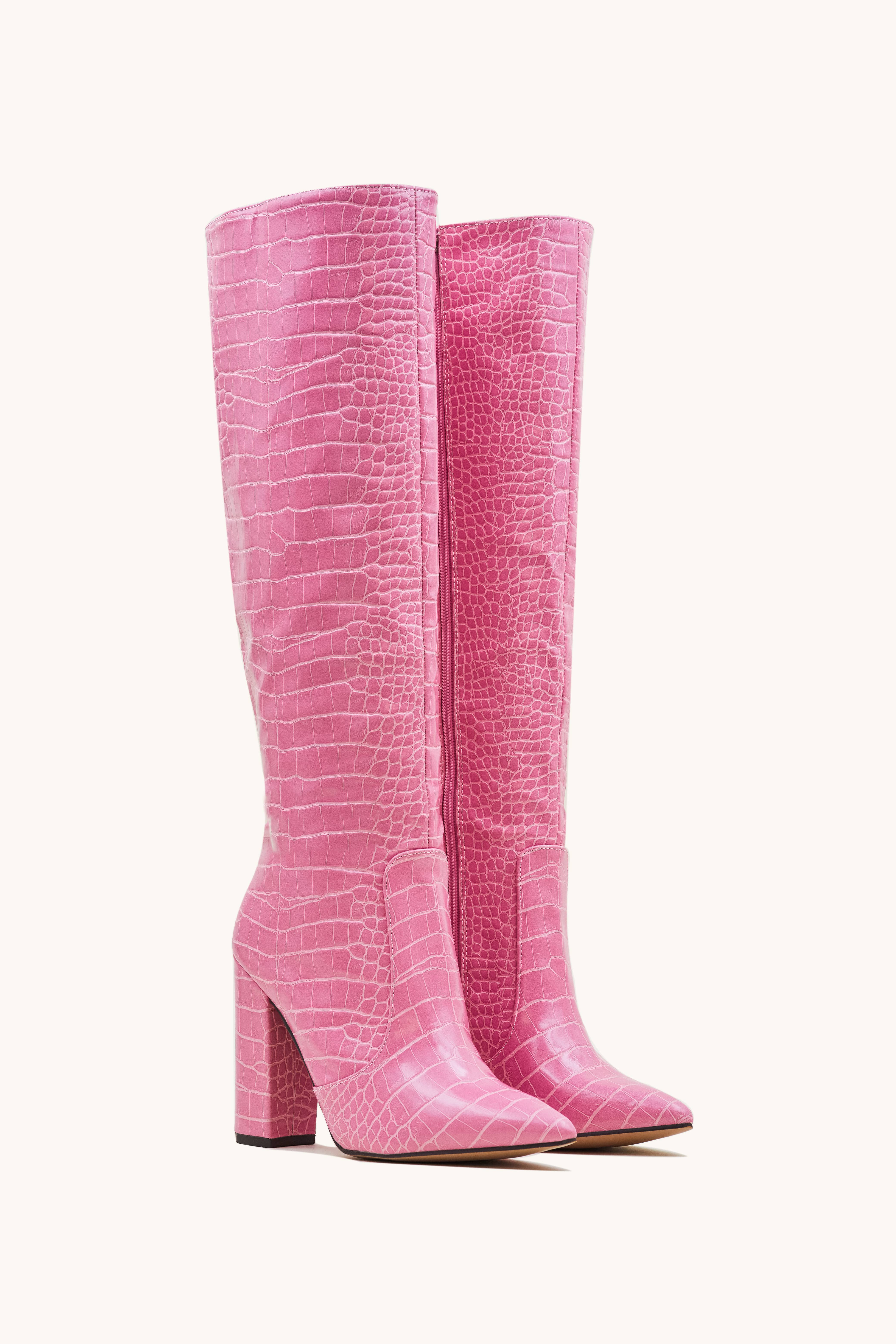 Stephan Paris - Wholesale Boots - Women's - C-132b crocodile pattern pointed boots1