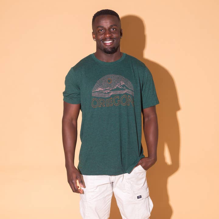 Tender Loving Empire - Wholesale Screen Printed T-Shirt - Unisex - OR Territory Unisex Shirt (Emerald Triblend)2