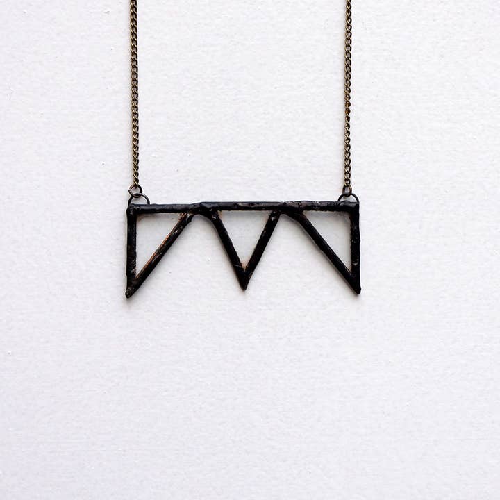 Triple Triangle Necklace for wholesale by Copper & Torch