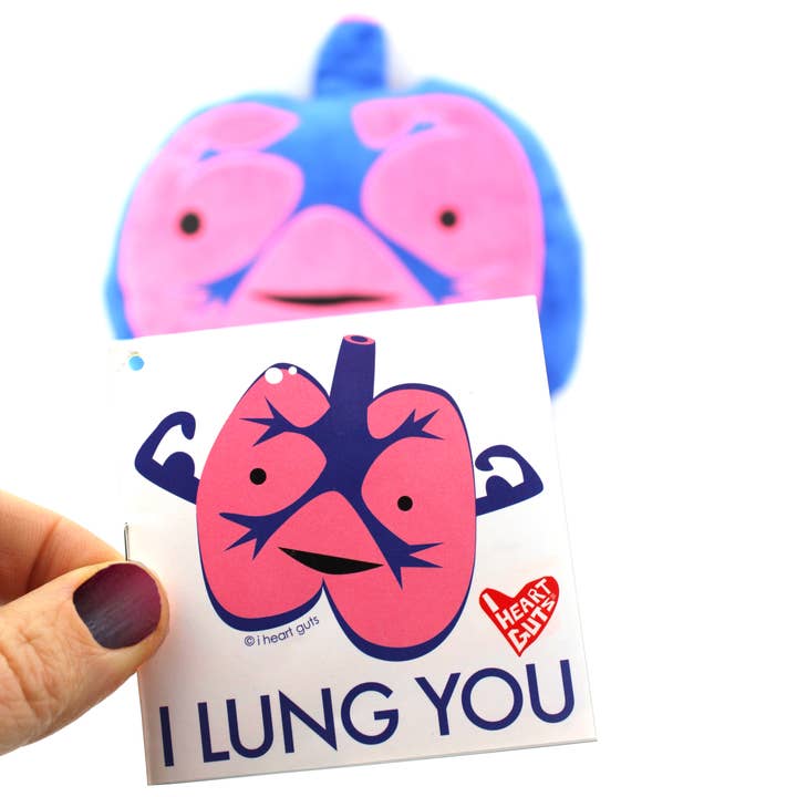 I Heart Guts | Organ Plushies Wholesale - Wholesale Stuffed/Plush Toy - Kids & Baby - Lungs Plush - I Lung You