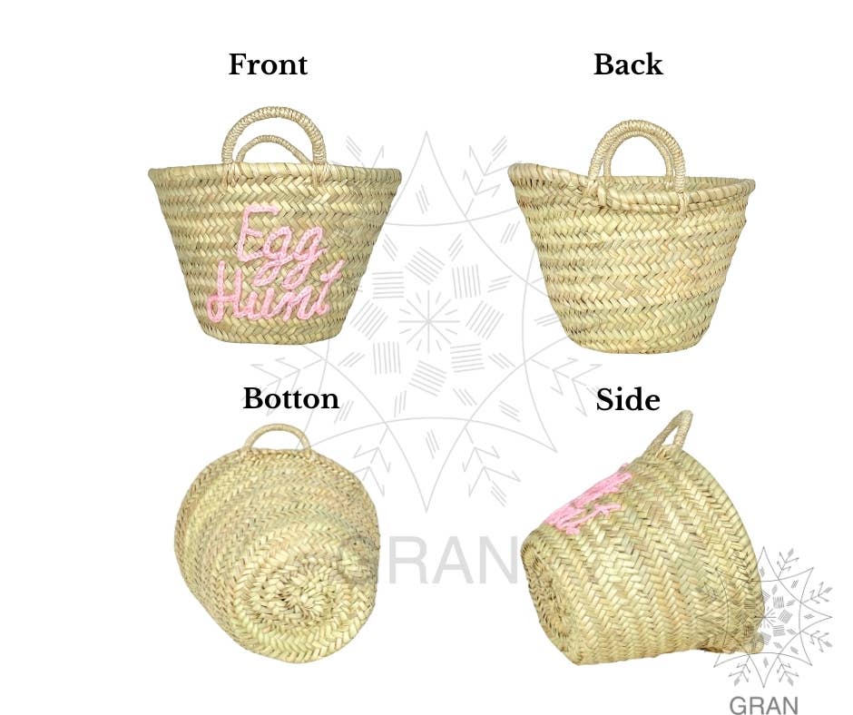 Gran Wholesale – wholesale Basket – Happy easter basket, Easter Gift Bag, Monogram Easter Straw15