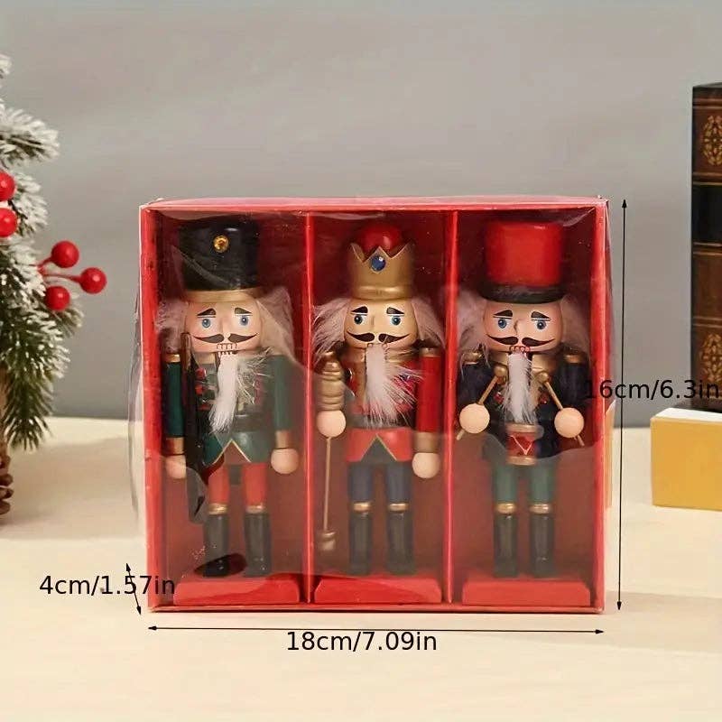 Huis Van Merken - Wholesale Holiday Nutcracker - Wooden Nutcracker Set - Classic Christmas Figurines Decor Gift4