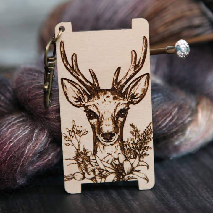 Forest Deer Spinners Maple WPI Ruler Yarn Gauge Control for wholesale by Sunrise Grove