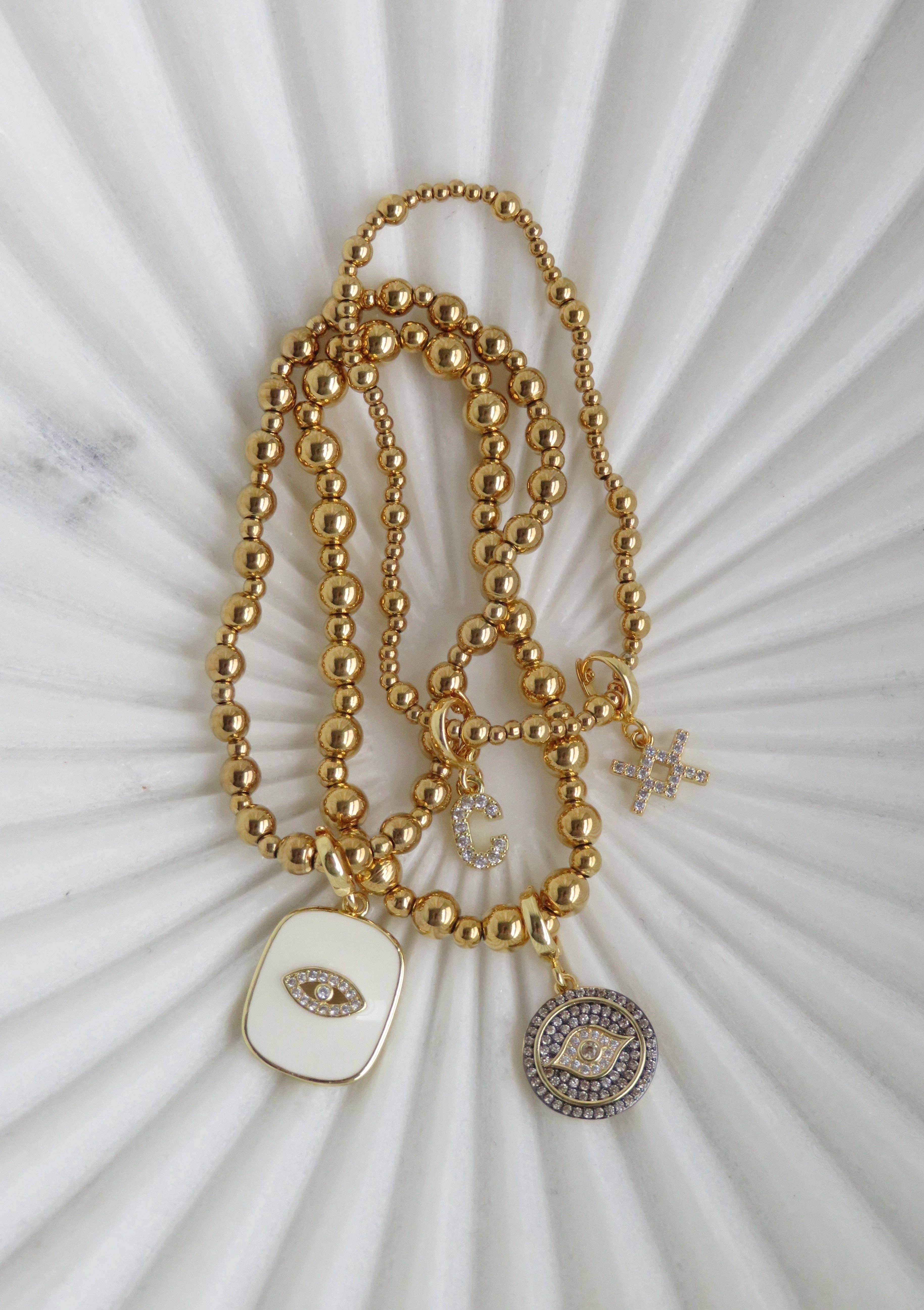 Curated By Suarez - Wholesale Beaded Bracelet - Classic Multi Mixed Beaded Waterproof Non-Tarnish Bracelets12