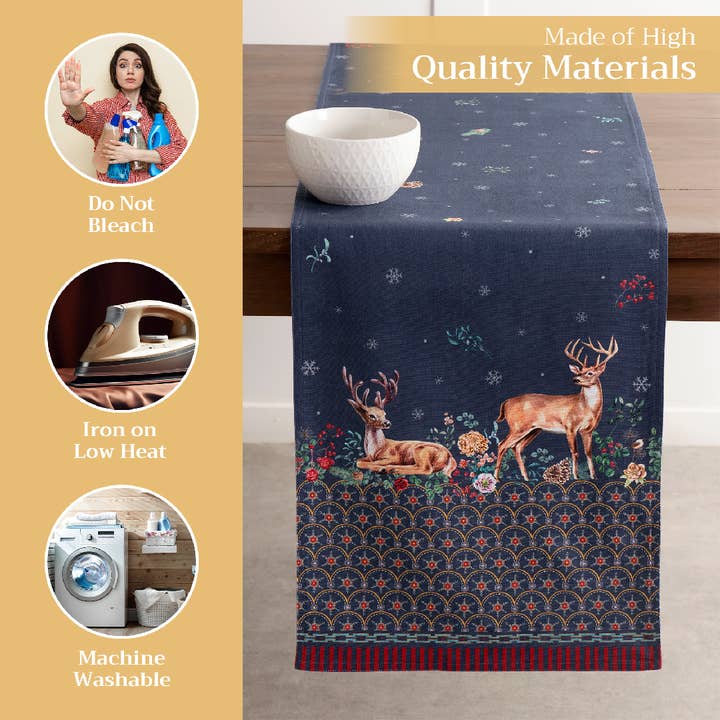 Maison d'Hermine - Design in Every Thread - Wholesale Table Runner - Table Runner 100% Cotton - Double Layer - Christmas Joy8