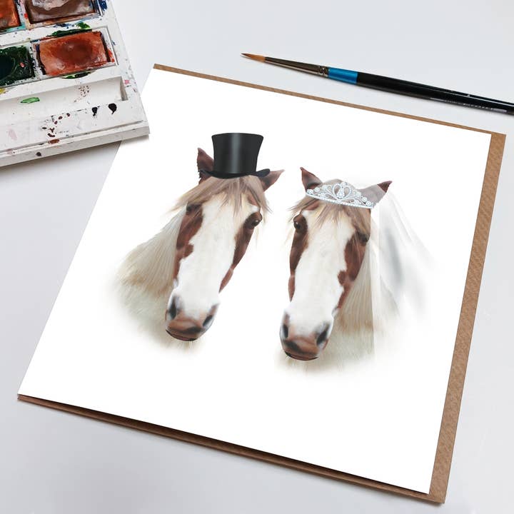 Horse Wedding or Anniversary Card for wholesale by Rebecca Christian