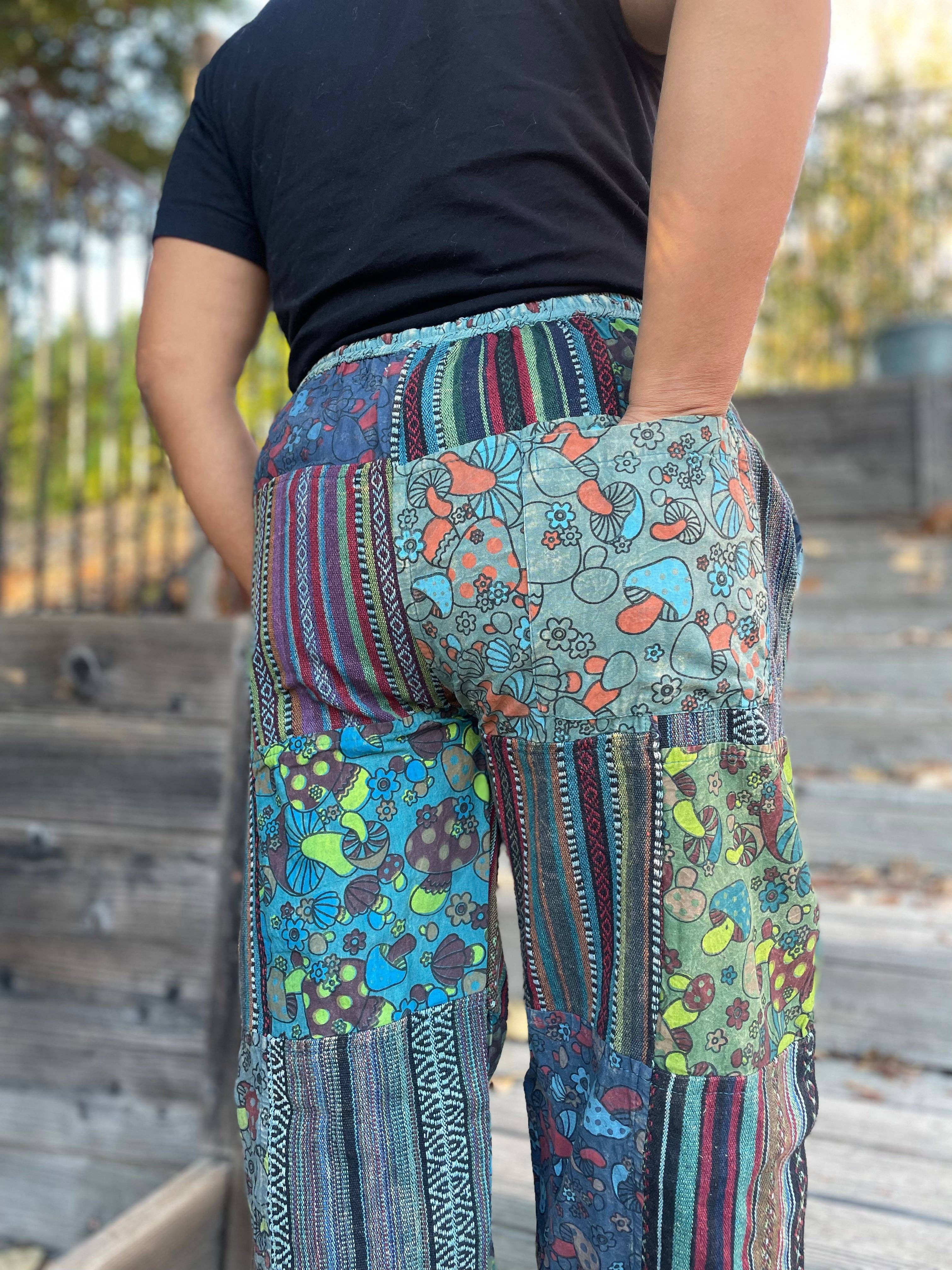 Like International - Wholesale Pants - Women's - Thick Patchwork Pants Bohemian Summer Bright Comfy Men and Women Hippy Pants Hippie3