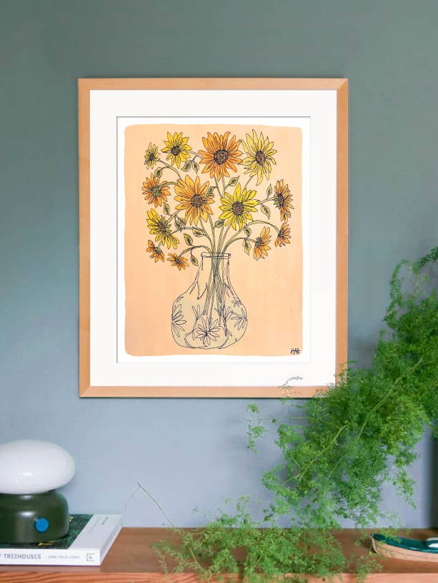 11x14 Wild Sunflower Print for wholesale by Kim Hoppe