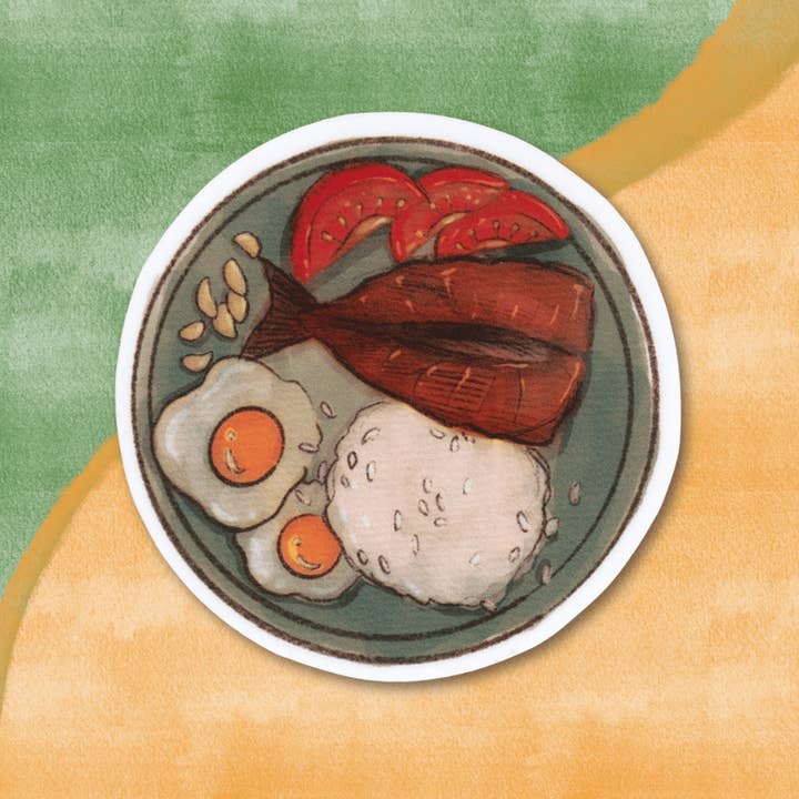 Claudine Castro Art - Wholesale Sticker - Bangus Silog / Bangsilog Cute Food Stickers, Filipino Food Art, Laminated Waterproof Vinyl Laptop Stickers3